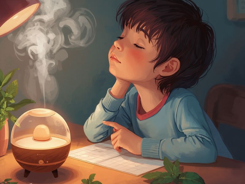 niño respirando profundamente